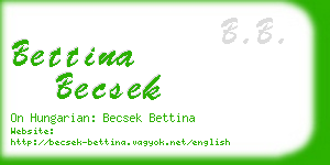 bettina becsek business card